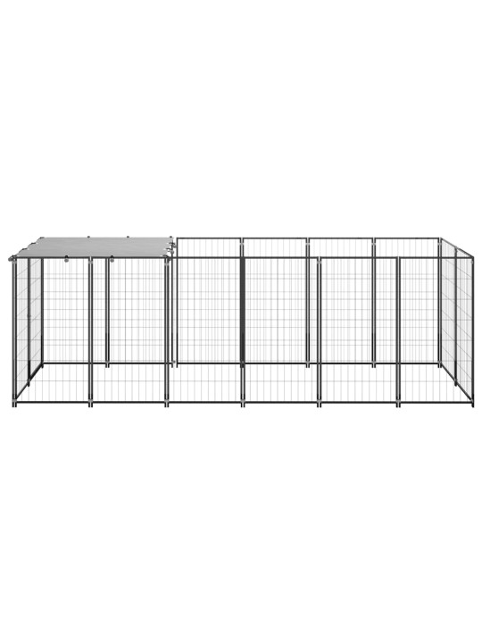 Voljeras šunims, juodos spalvos, 330x110x110cm, plienas