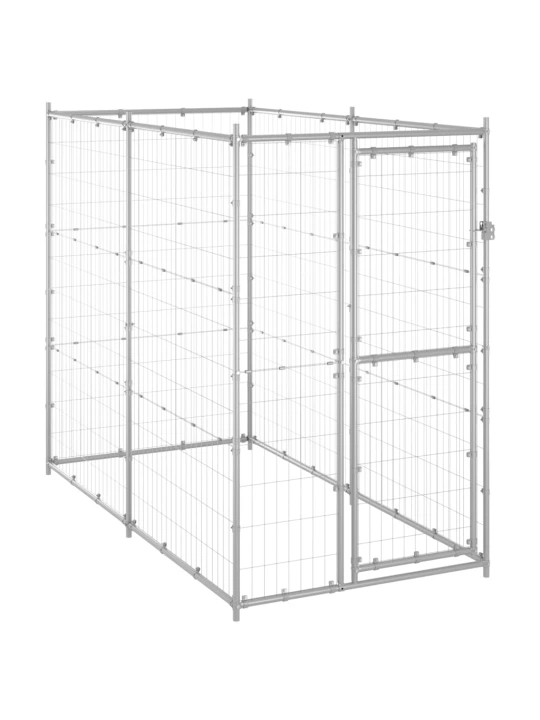 Lauko voljeras šunims, 110x220x180cm, galvanizuotas plienas