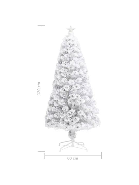 Dirbtinė Kalėdų eglutė, balta, 120cm, optinis pluoštas