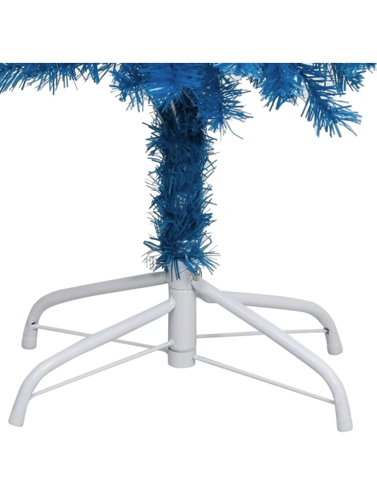 Dirbtinė Kalėdų eglutė su stovu, mėlynos spalvos, 120cm, PVC