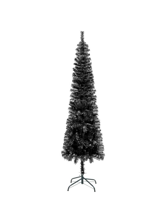 Siaura Kalėdų eglutė, juodos spalvos, 240cm