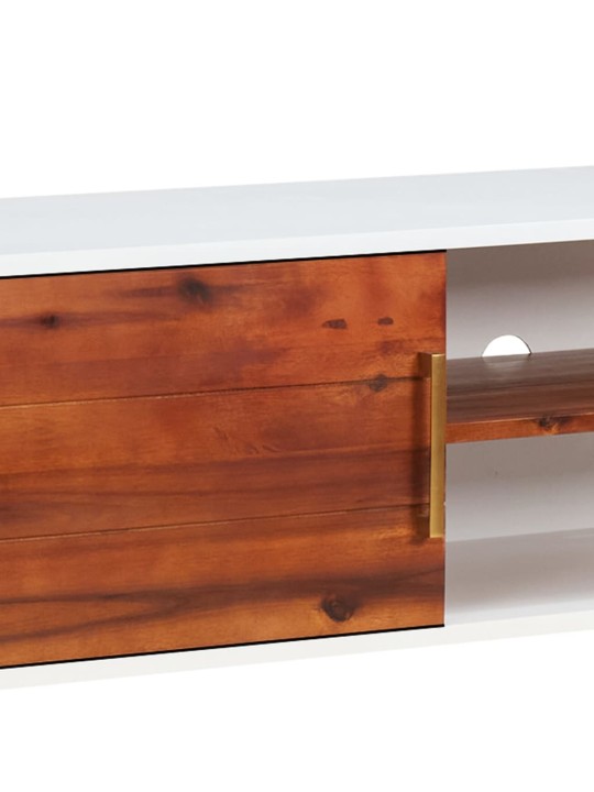Televizoriaus spintelė, 110x35x50cm, akacijos masyvas ir MDF