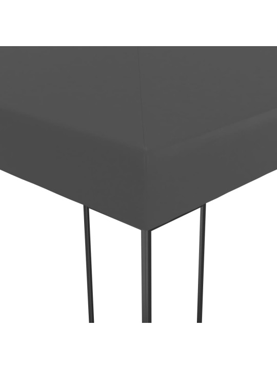 Sodo pavėsinė su lempučių girliandomis LED, antracito, 3x3m