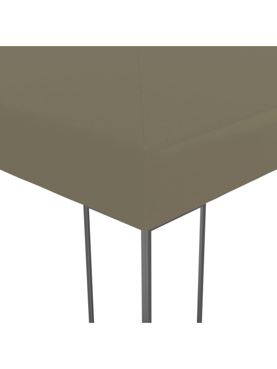 Sodo pavėsinė su lempučių girliandomis LED, taupe, 3x3m