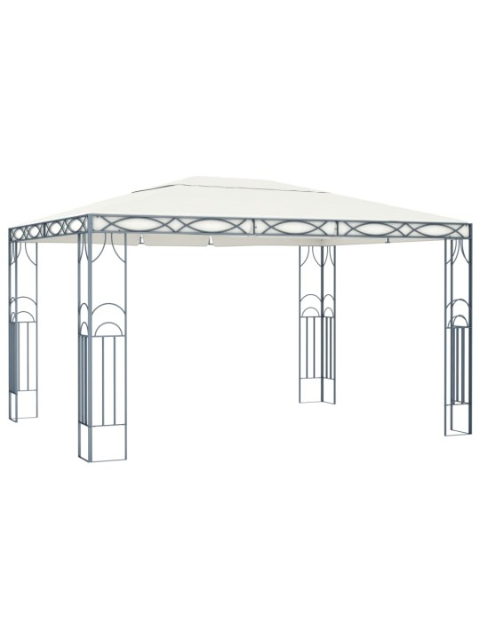 Pavėsinė su lemputėmis LED, kreminė, 400x300 cm
