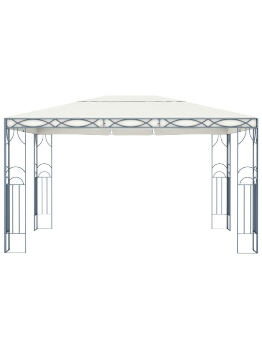 Pavėsinė su lemputėmis LED, kreminė, 400x300 cm