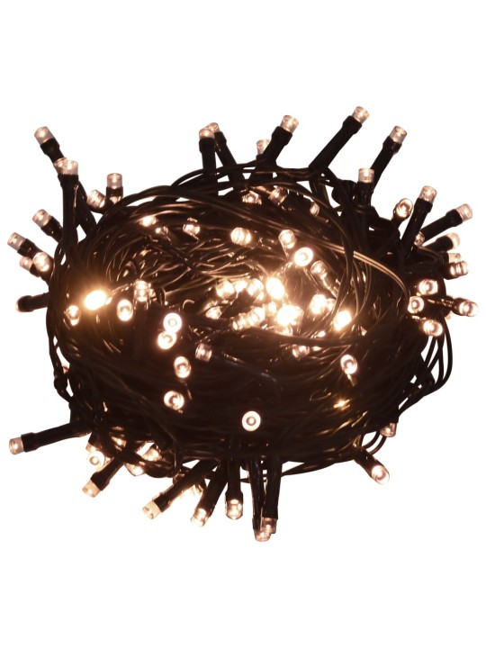 LED lempučių girlianda, šiltos baltos spalvos, 15m, PVC