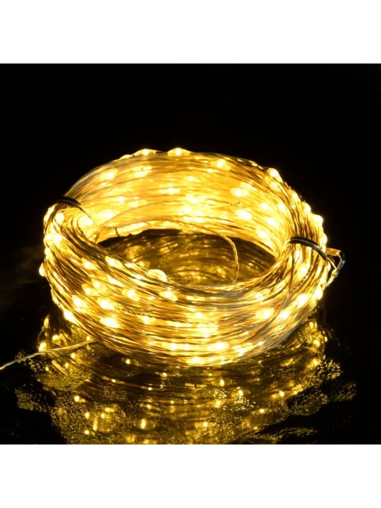 LED lempučių girlianda, šiltos baltos spalvos, 15m