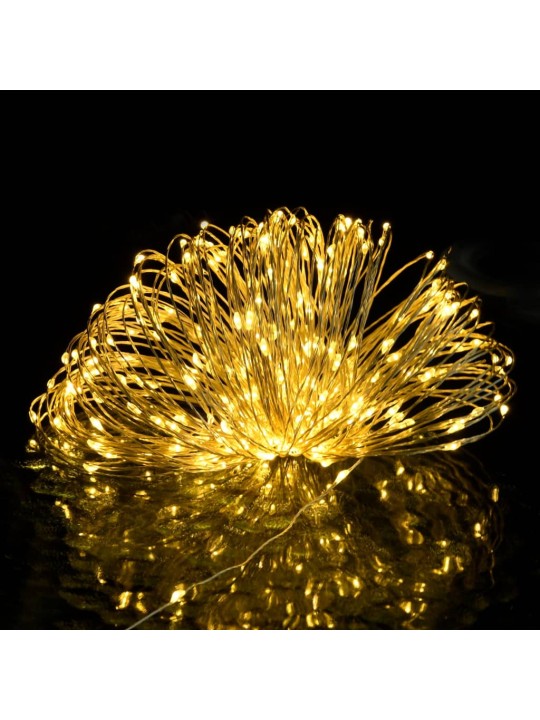 LED lempučių girlianda, šiltos baltos spalvos, 15m