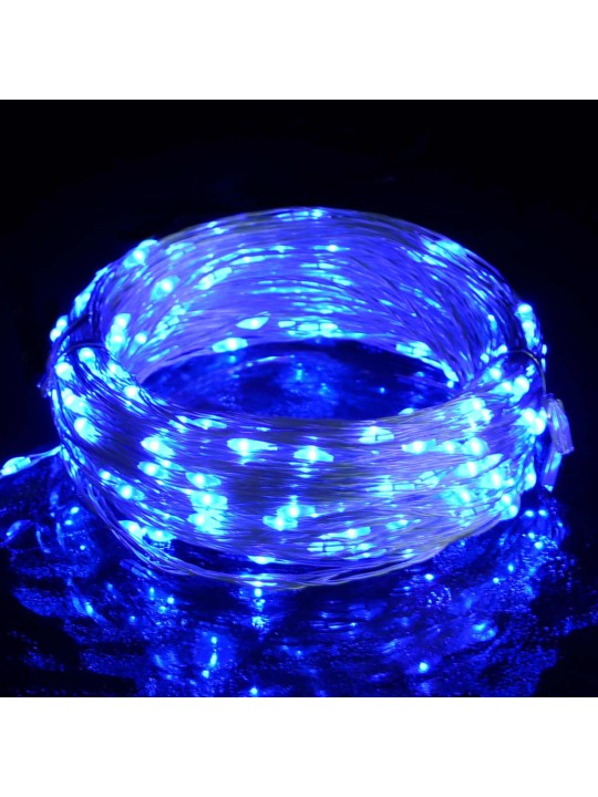 150 LED lempučių girlianda, mėlyna, 15m