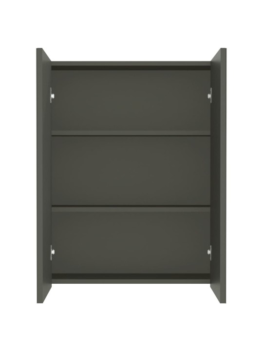 Veidrodinė vonios spintelė, pilkos spalvos, 60x15x75cm, MDF