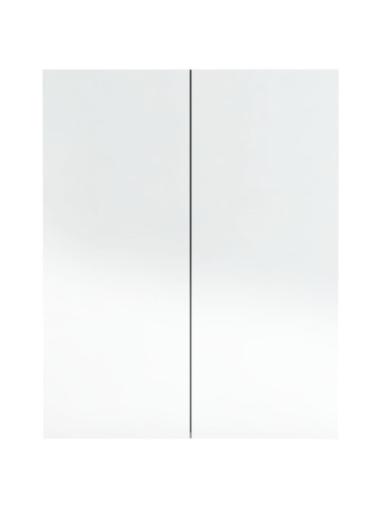 Veidrodinė vonios spintelė, pilkos spalvos, 60x15x75cm, MDF