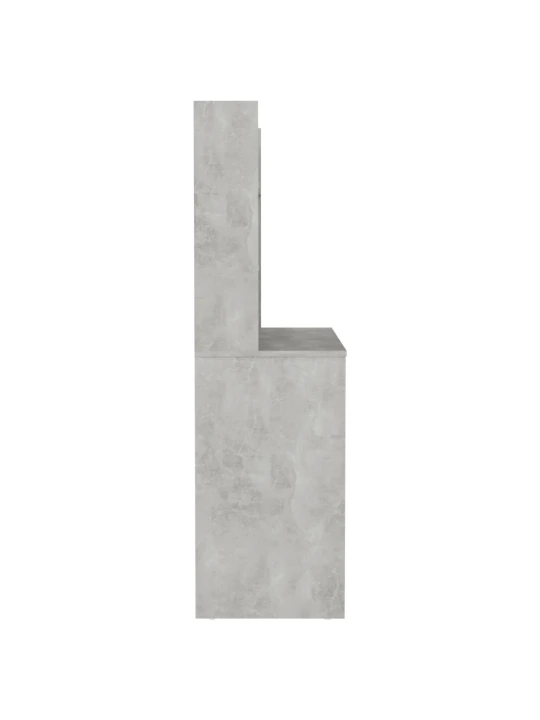 Kosmetinis staliukas su LED, betono pilkas, 100x40x135cm, MDF