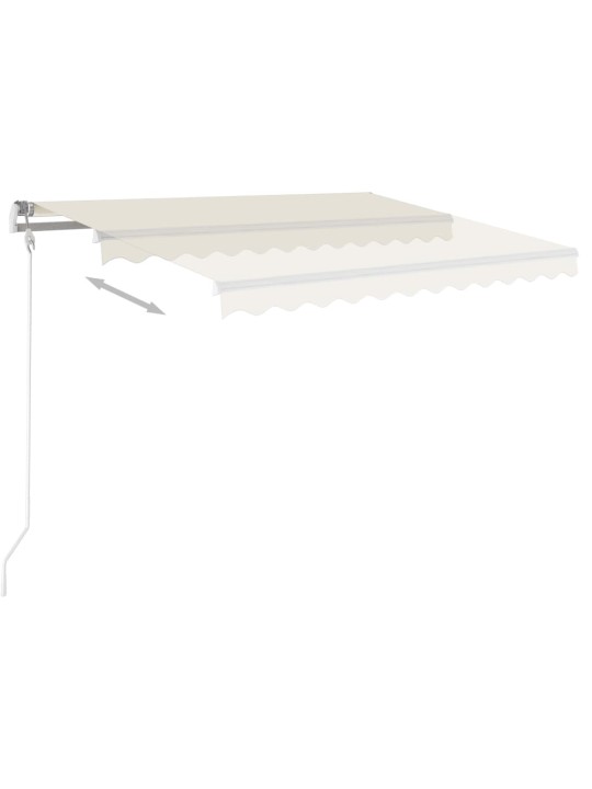 Automatinė markizė su LED/vėjo jutikliu, kreminė, 350x250cm