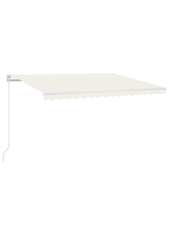 Rankiniu būdu ištraukiama markizė su LED, kreminė, 400x300cm