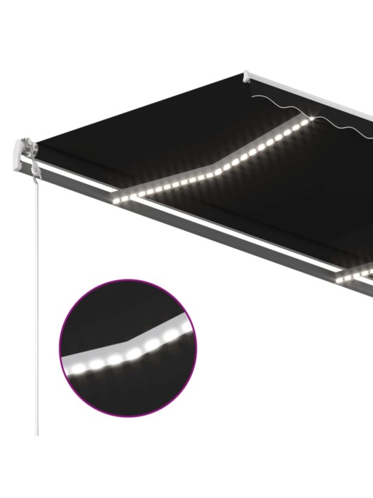 Automatinė markizė su LED/vėjo jutikliu, antracito, 400x300cm
