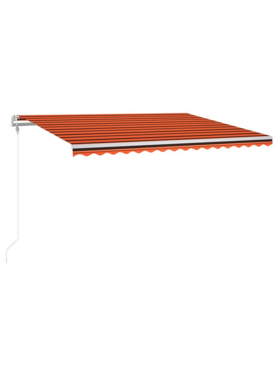 Markizė su LED/vėjo jutikliu, oranžinė/ruda, 400x300cm