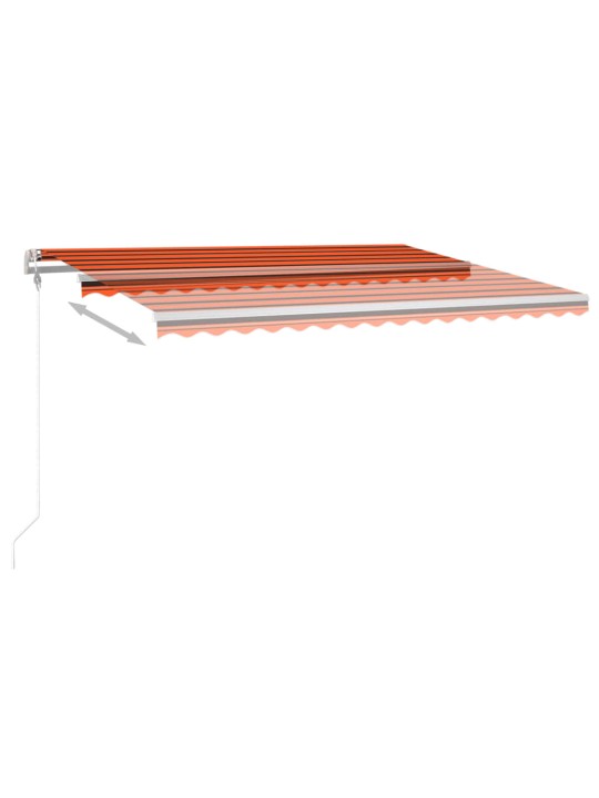 Markizė su LED/vėjo jutikliu, oranžinė/ruda, 400x300cm