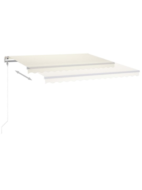 Automatinė markizė su LED/vėjo jutikliu, kreminė, 450x300cm