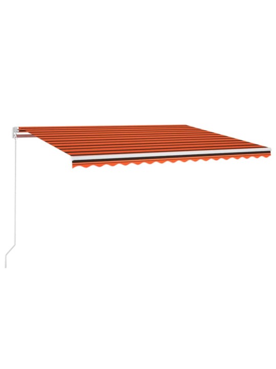 Markizė su LED/vėjo jutikliu, oranžinė/ruda, 450x300cm