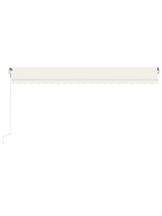 Automatinė markizė su LED/vėjo jutikliu, kreminė, 500x300cm