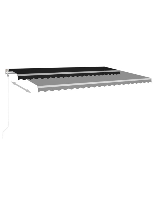 Automatinė markizė su LED/vėjo jutikliu, antracito, 500x300cm