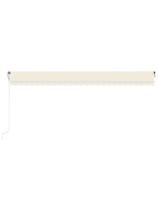 Automatinė markizė su LED/vėjo jutikliu, kreminė, 600x300cm