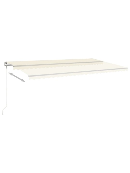 Automatinė markizė su LED/vėjo jutikliu, kreminė, 600x300cm