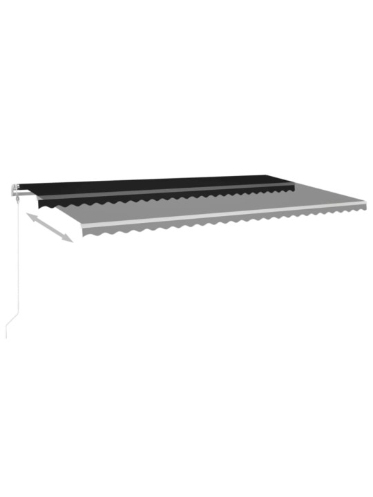 Automatinė markizė su LED/vėjo jutikliu, antracito, 600x300cm