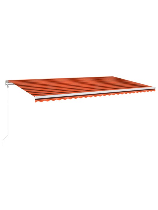 Markizė su LED/vėjo jutikliu, oranžinė/ruda, 600x300cm