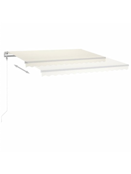 Automatinė markizė su LED/vėjo jutikliu, kreminė, 400x350cm