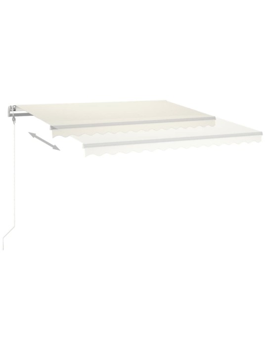 Automatinė markizė su LED/vėjo jutikliu, kreminė, 450x350cm