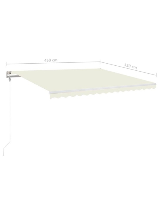 Automatinė markizė su LED/vėjo jutikliu, kreminė, 450x350cm