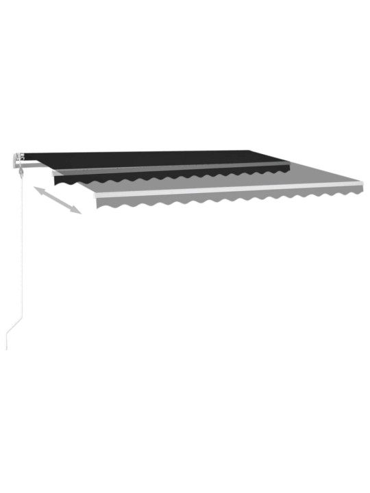 Automatinė markizė su LED/vėjo jutikliu, antracito, 450x350cm