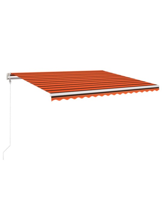 Markizė su LED/vėjo jutikliu, oranžinė/ruda, 450x350cm