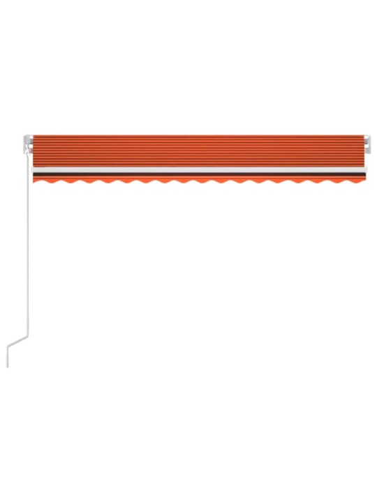 Markizė su LED/vėjo jutikliu, oranžinė/ruda, 450x350cm