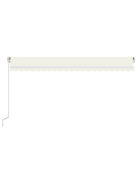 Rankiniu būdu ištraukiama markizė su LED, kreminė, 500x350cm
