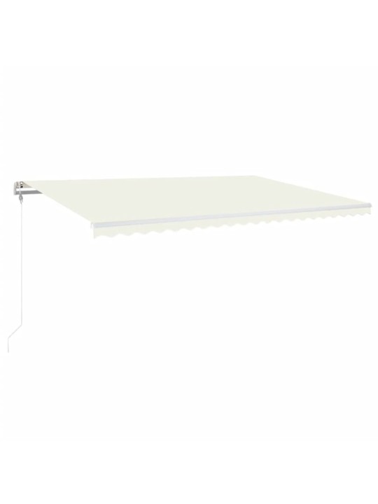 Automatinė markizė su LED/vėjo jutikliu, kreminė, 500x350cm