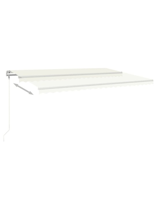 Automatinė markizė su LED/vėjo jutikliu, kreminė, 500x350cm