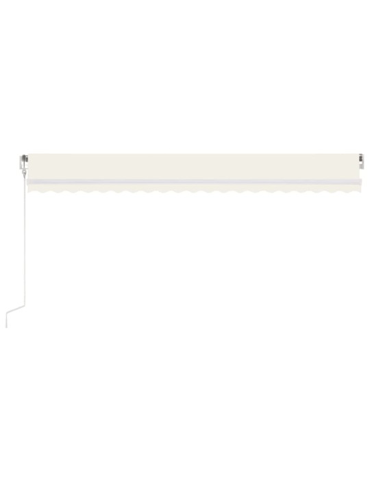 Automatinė markizė su LED/vėjo jutikliu, kreminė, 500x350cm
