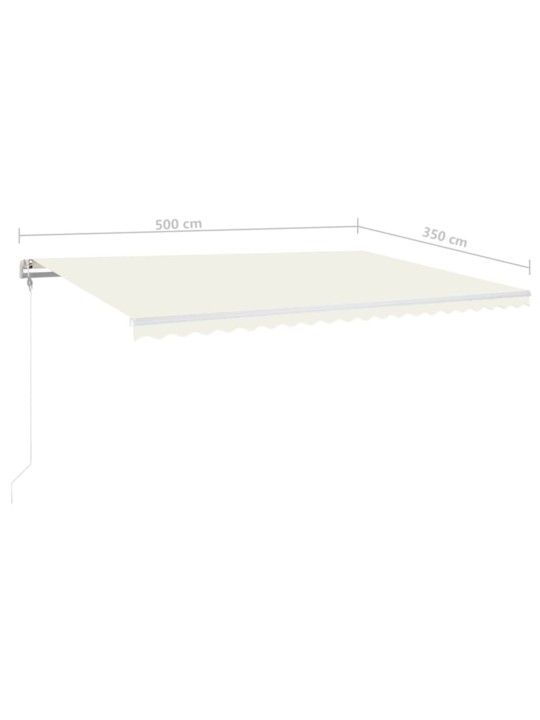Automatinė markizė su LED/vėjo jutikliu, kreminė, 500x350cm