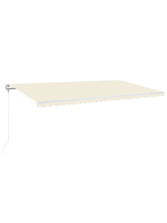 Automatinė markizė su LED/vėjo jutikliu, kreminė, 600x350cm