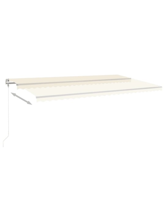 Automatinė markizė su LED/vėjo jutikliu, kreminė, 600x350cm