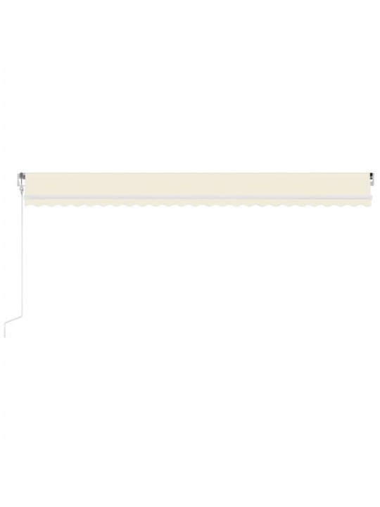 Automatinė markizė su LED/vėjo jutikliu, kreminė, 600x350cm
