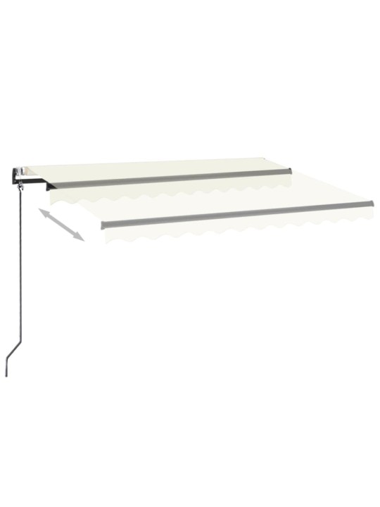 Automatinė markizė su LED/vėjo jutikliu, kreminė, 350x250cm