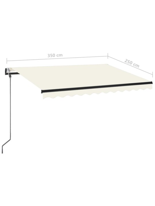 Automatinė markizė su LED/vėjo jutikliu, kreminė, 350x250cm