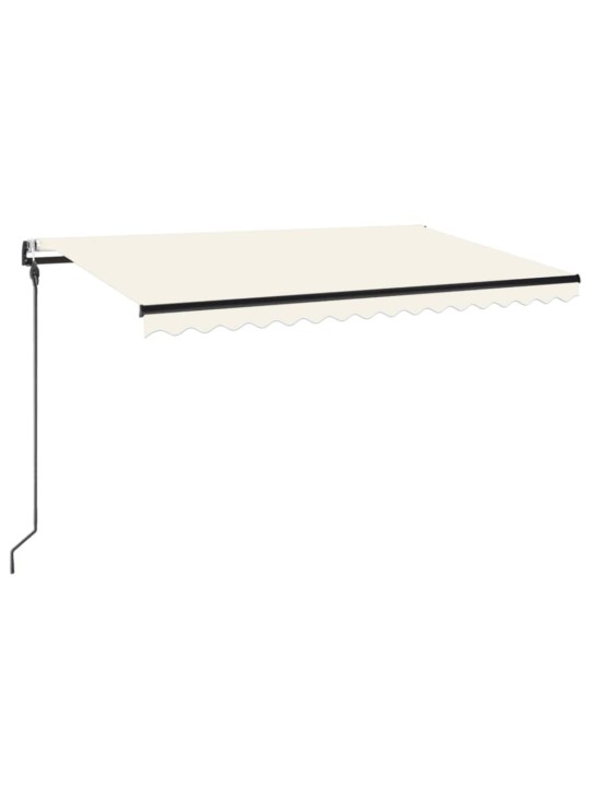 Automatinė markizė su LED/vėjo jutikliu, kreminė, 450x300cm