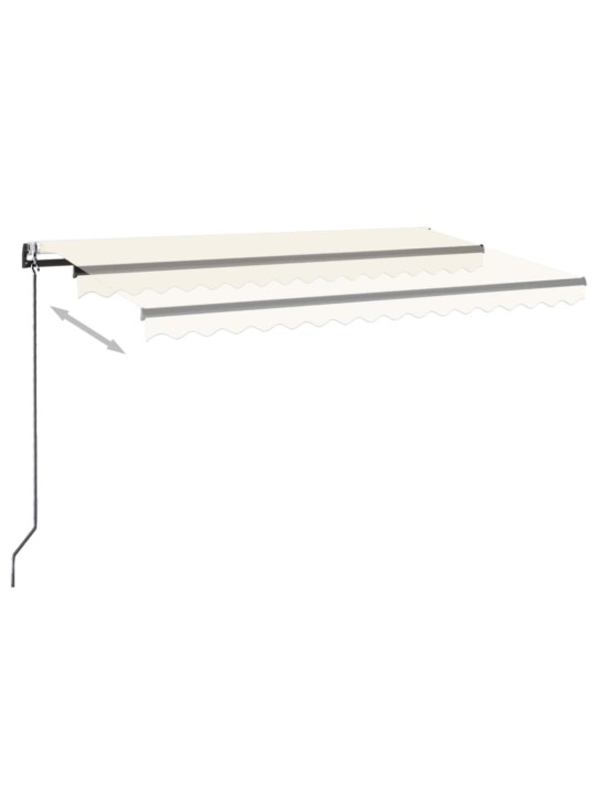 Automatinė markizė su LED/vėjo jutikliu, kreminė, 450x300cm
