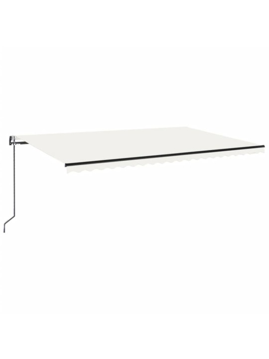 Automatinė markizė su LED/vėjo jutikliu, kreminė, 500x300cm