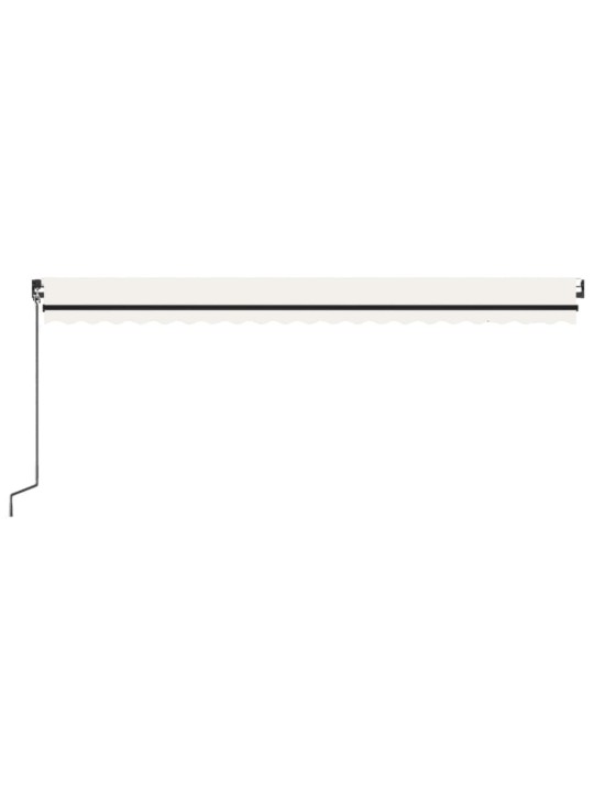 Automatinė markizė su LED/vėjo jutikliu, kreminė, 500x300cm